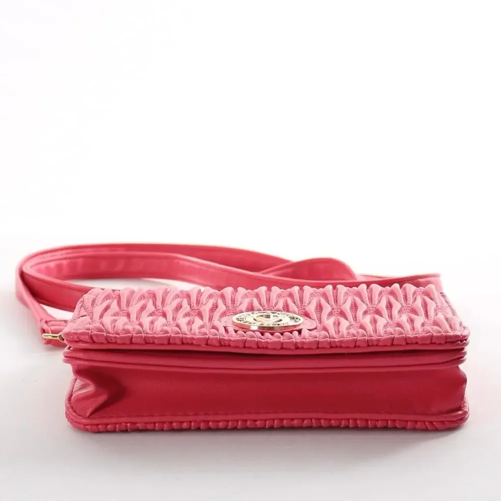 Valentino Orlandi Pink Quilted Crossbody Bag